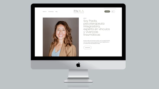 Diseño web para Paola Castellanos - Home